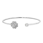 Faith Solitaire Torque Bangle