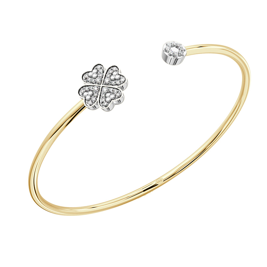 Faith Solitaire Torque Bangle