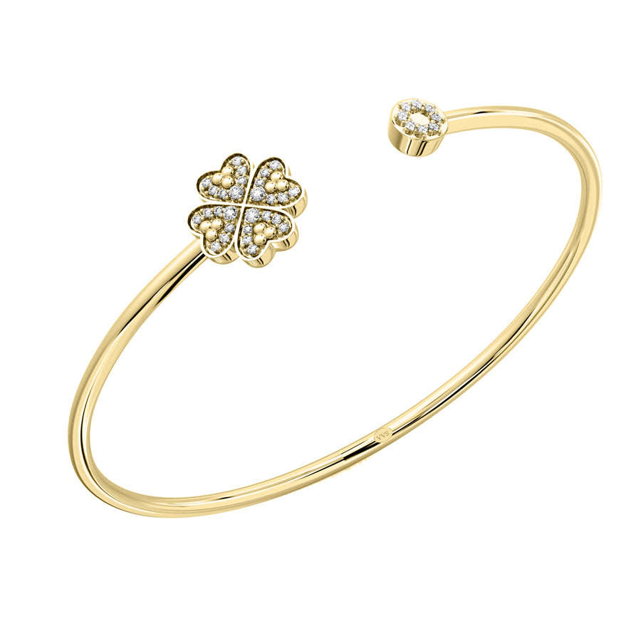 Faith Solitaire Torque Bangle